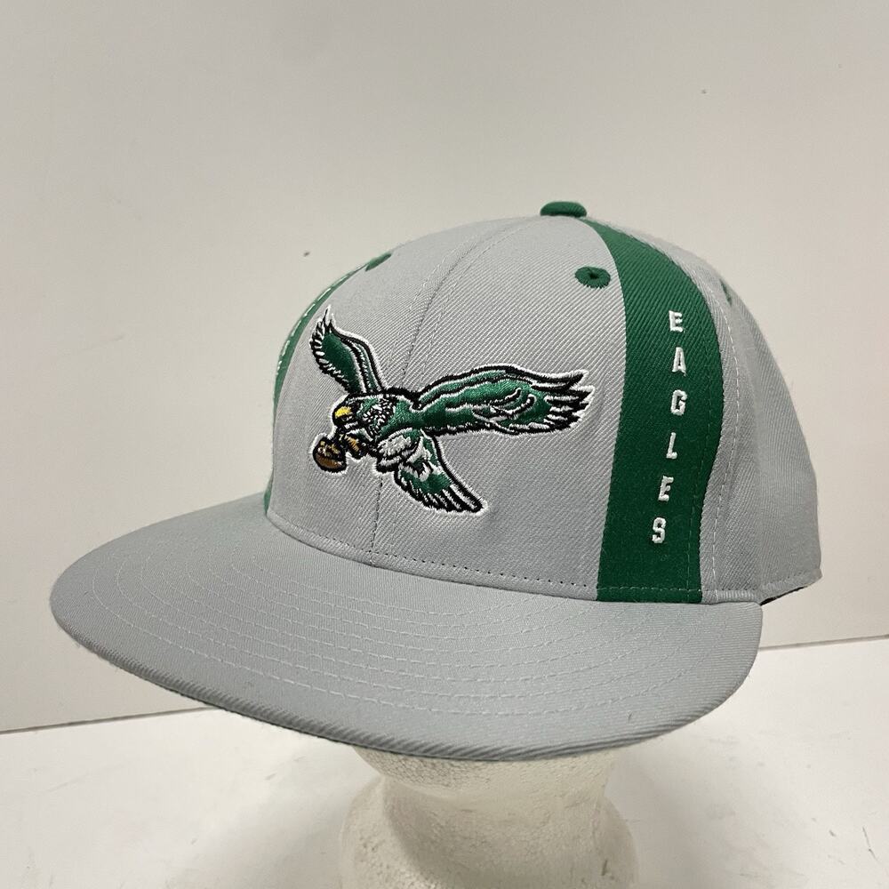 Philadelphia Eagles Hat Mitchell & Ness Vintage Collection Fitted Cap 7 1/2 Gray